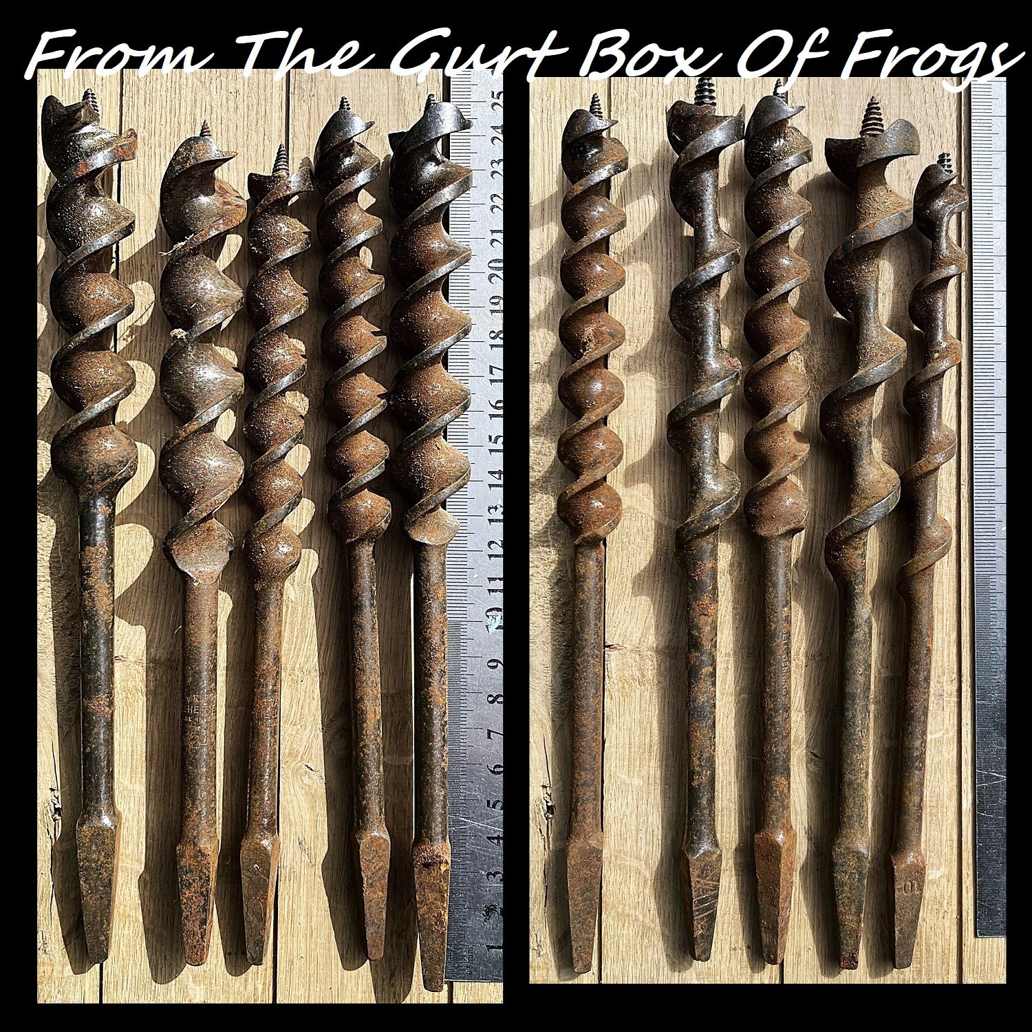 10x Vintage – Auger – Tang Tapered Square Shape Connection Point