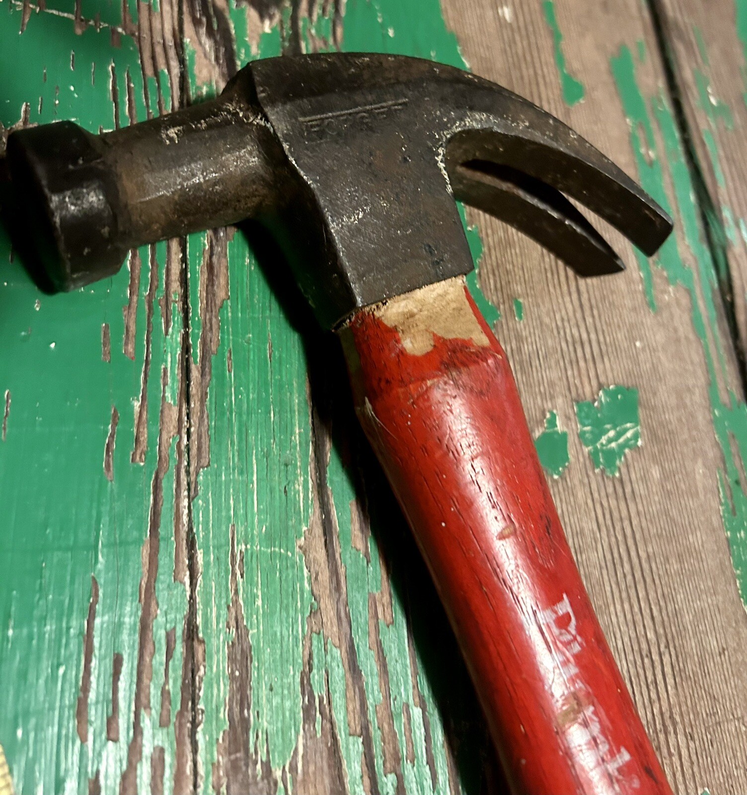Plump CooperTools Red Wood Handle w/ Forged Claw Hammer