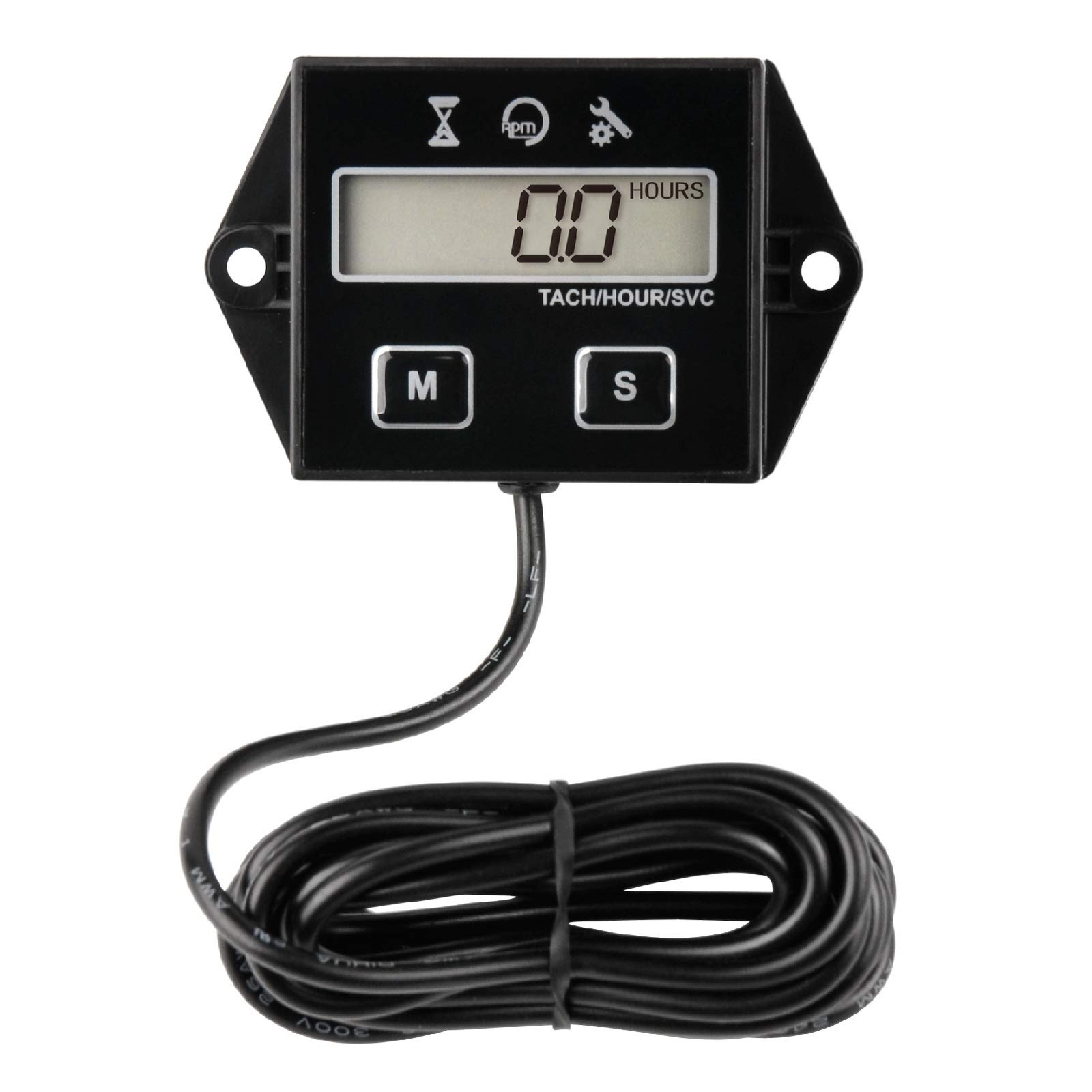 Digital Hour Meter & Tachometer for Small Engine, RPM & Accumulated Hours Dis…