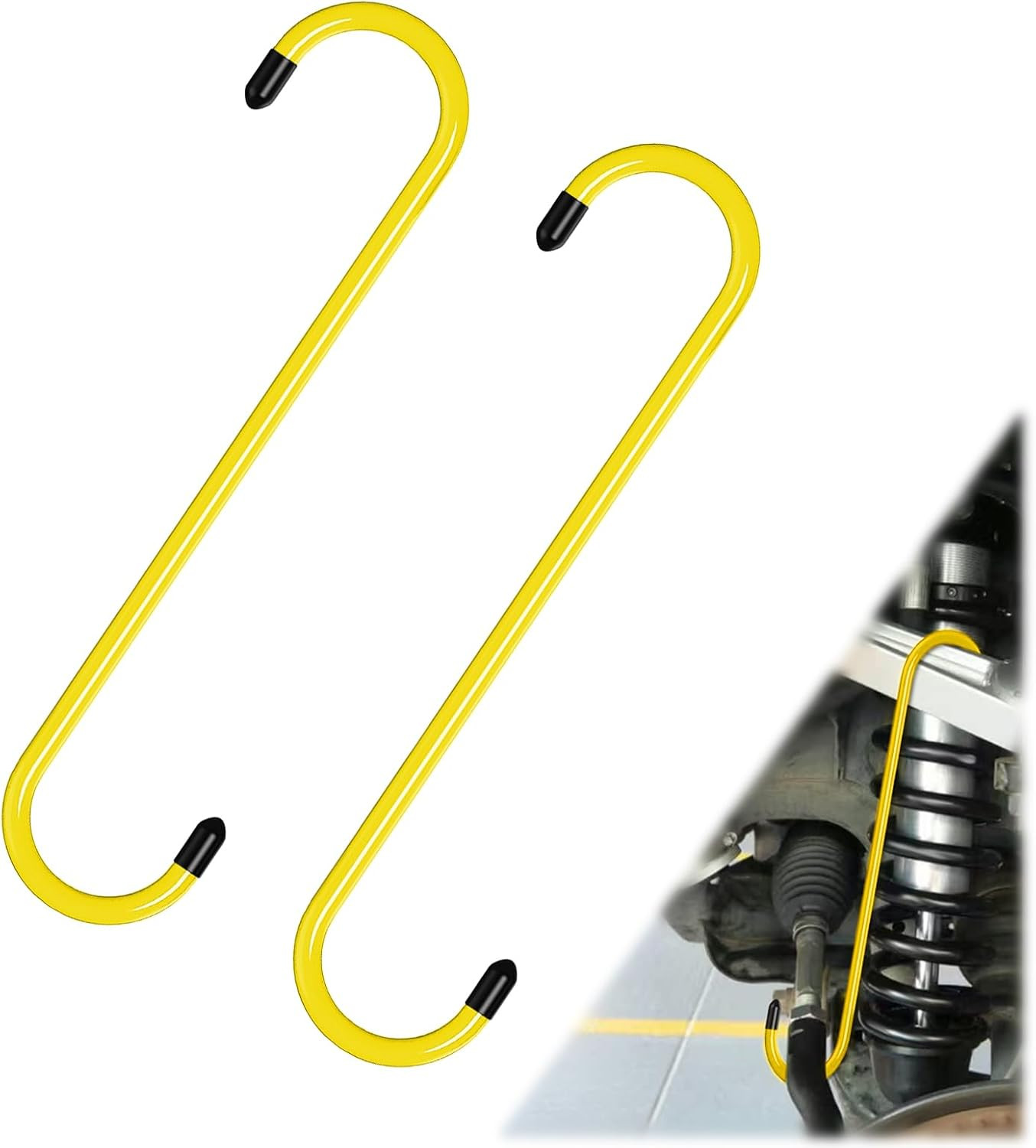 2PCS Brake Caliper Hanger Compression Mechanic Tool with Rubber Tips, Durable St