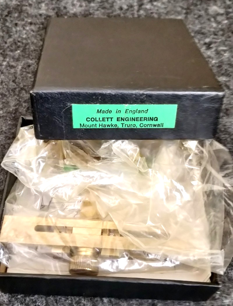 NOS Collett Engineering Antique Brass Metal Dovetail Marking Gauge