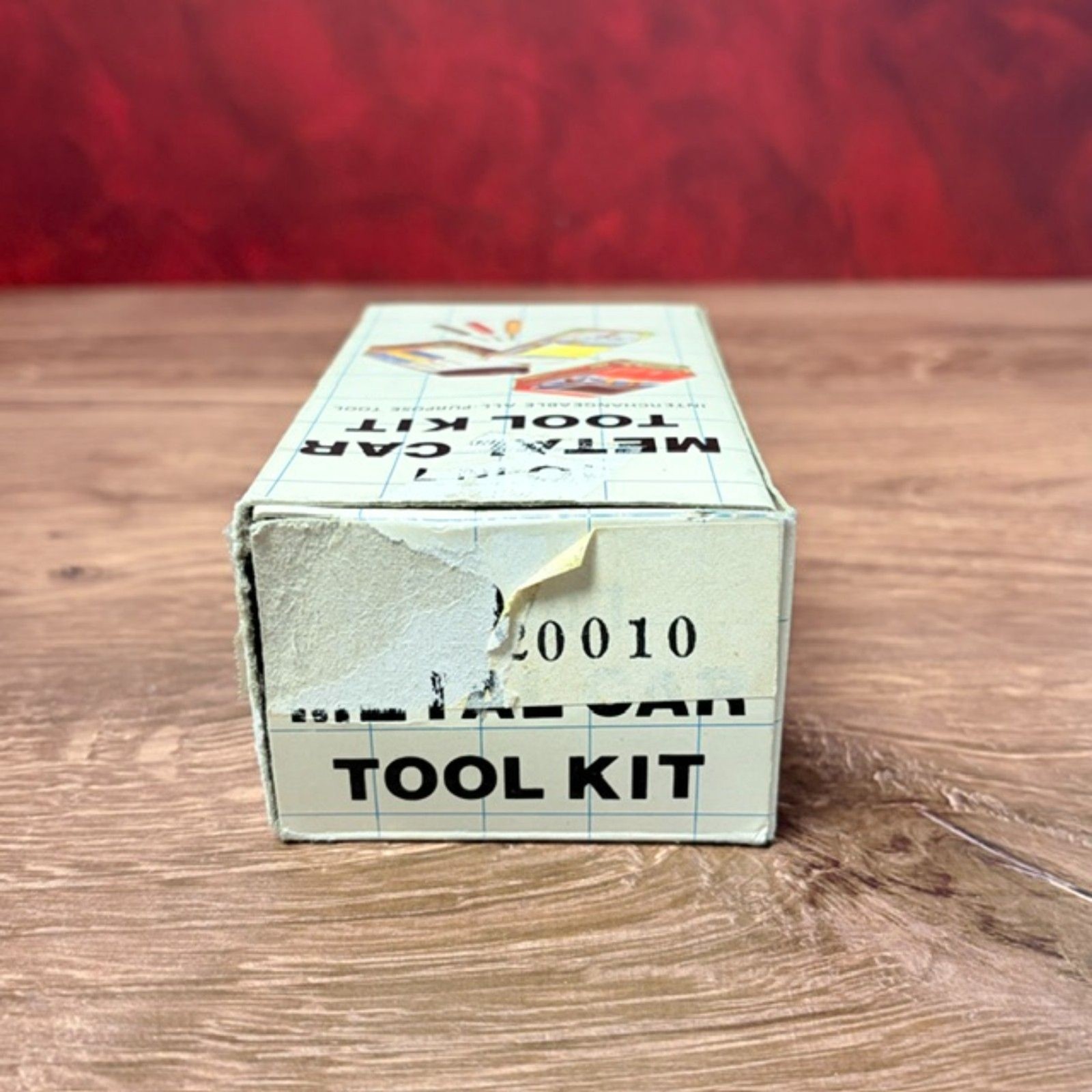 Vintage 10 in 1 Metal Car Tool Kit Hong Kong Tin Box Missing 1 Driver AS IS