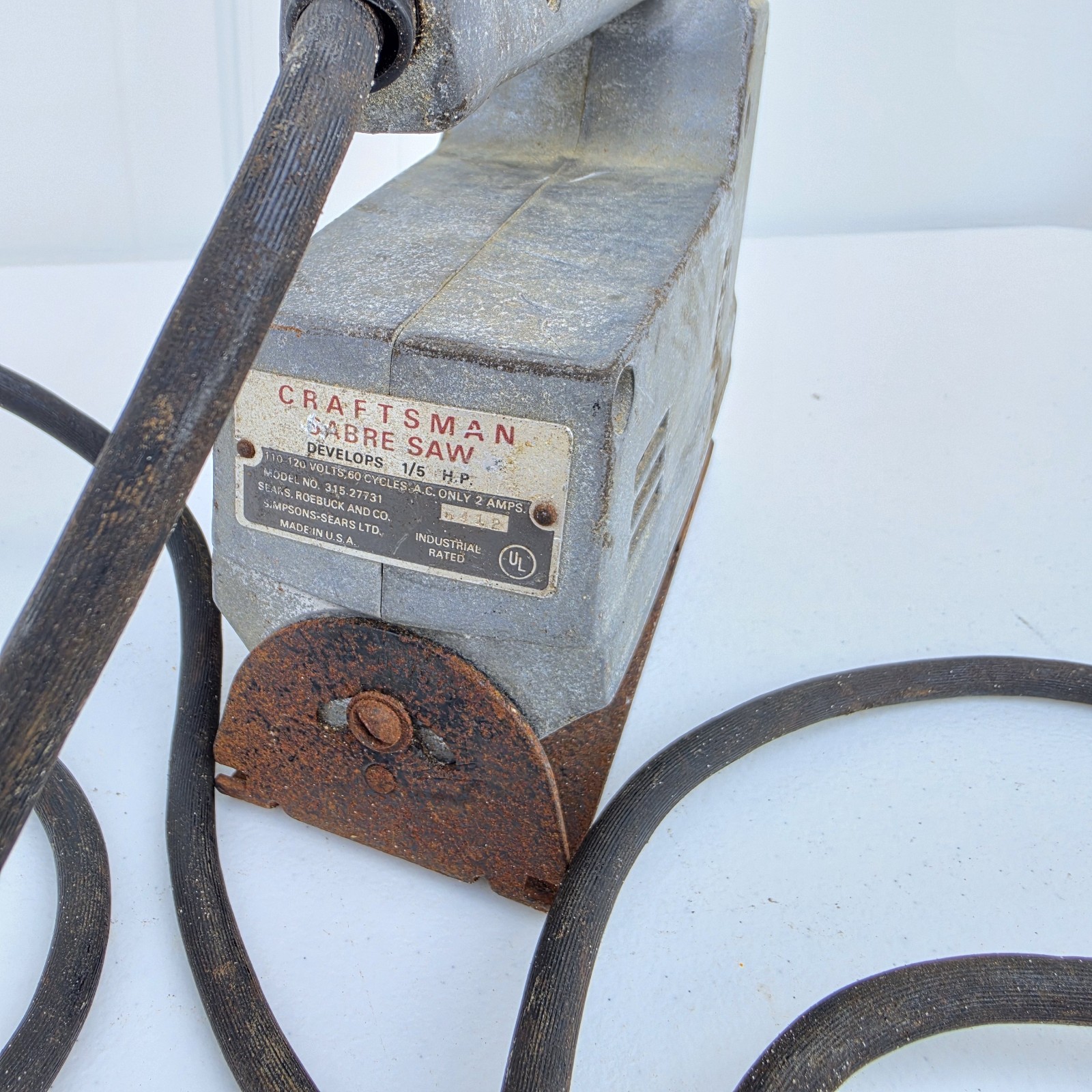 Craftsman 1966 Sabre Saw Vintage Working Built to Last Made In USA