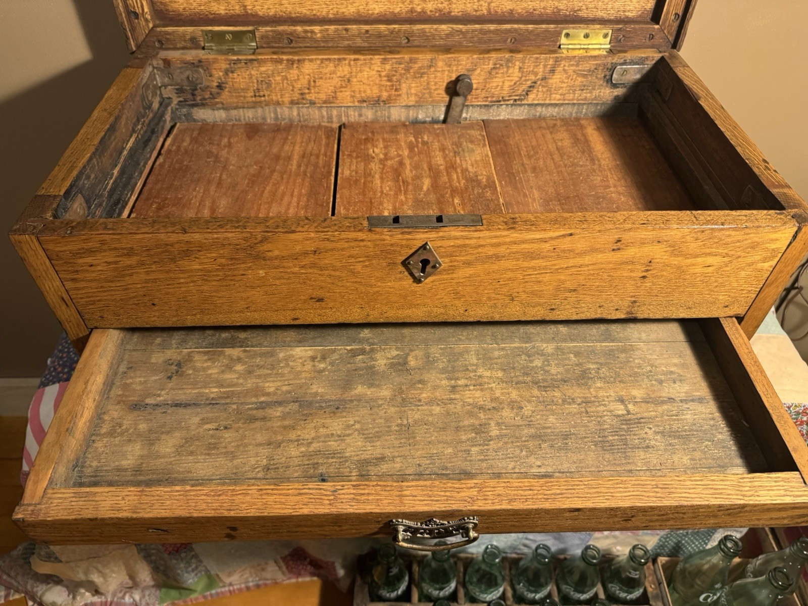 Old Machinist Chest. Late 1800 Early 1900’s Heavy Solid Piece.