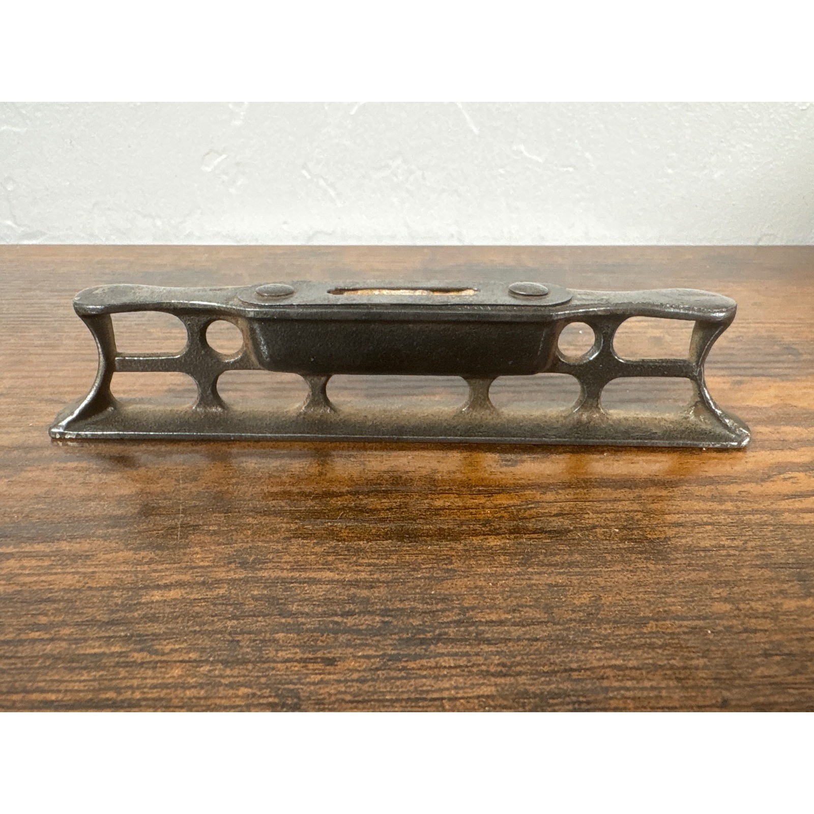 Antique Cast Iron Pocket Level Filigree Industrial Spirit Level Tool Vintage