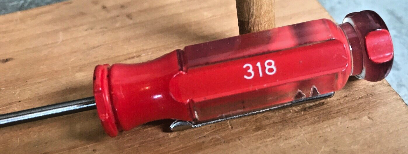Vintage 5 1/8″ Tru Test 318 Flathead Screwdriver Chrome Vanadium w Pocket Clip
