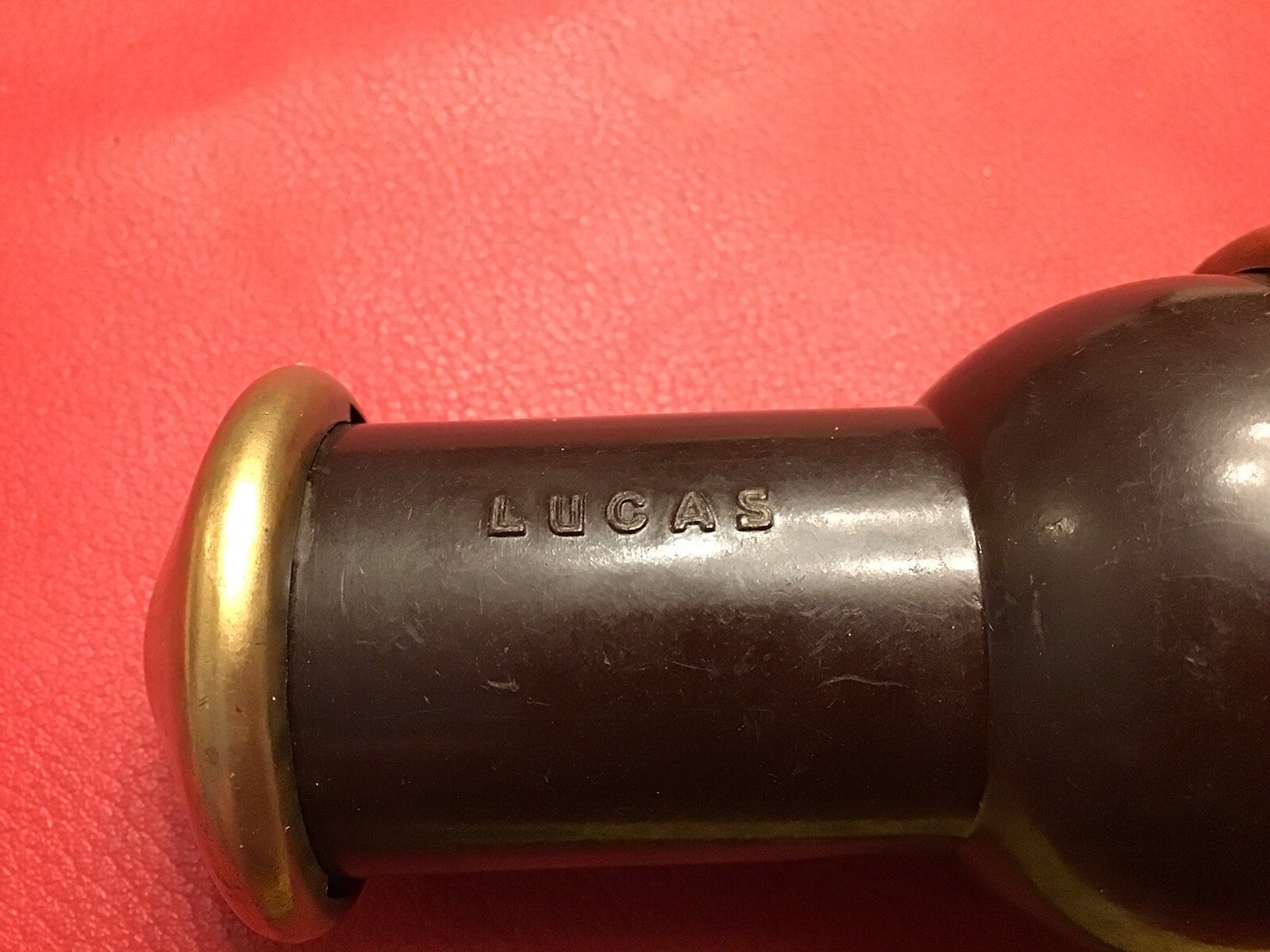 UNUSUAL LUCAS VINTAGE C 1934 MOTORCYCLE SPARE BULB HOLDER RARE PART OF TOOL KIT