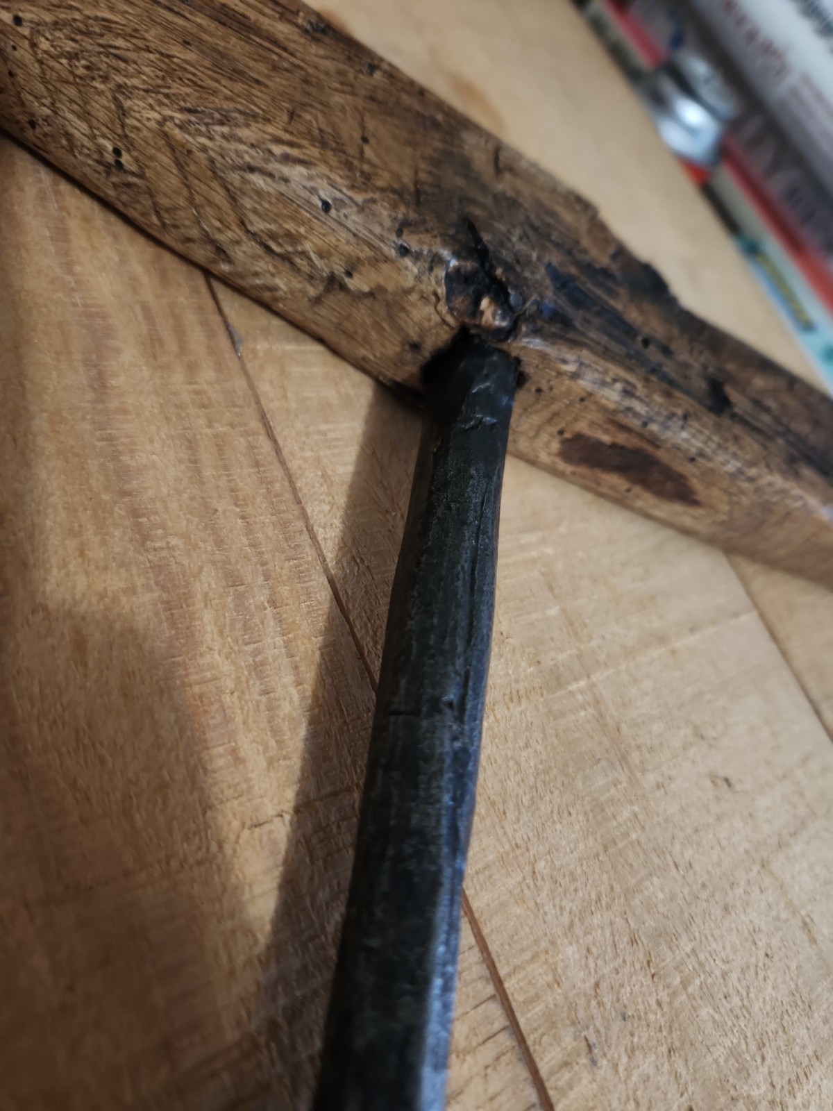 Antique T-Handle Wood Auger Hand Barn Beam Tool