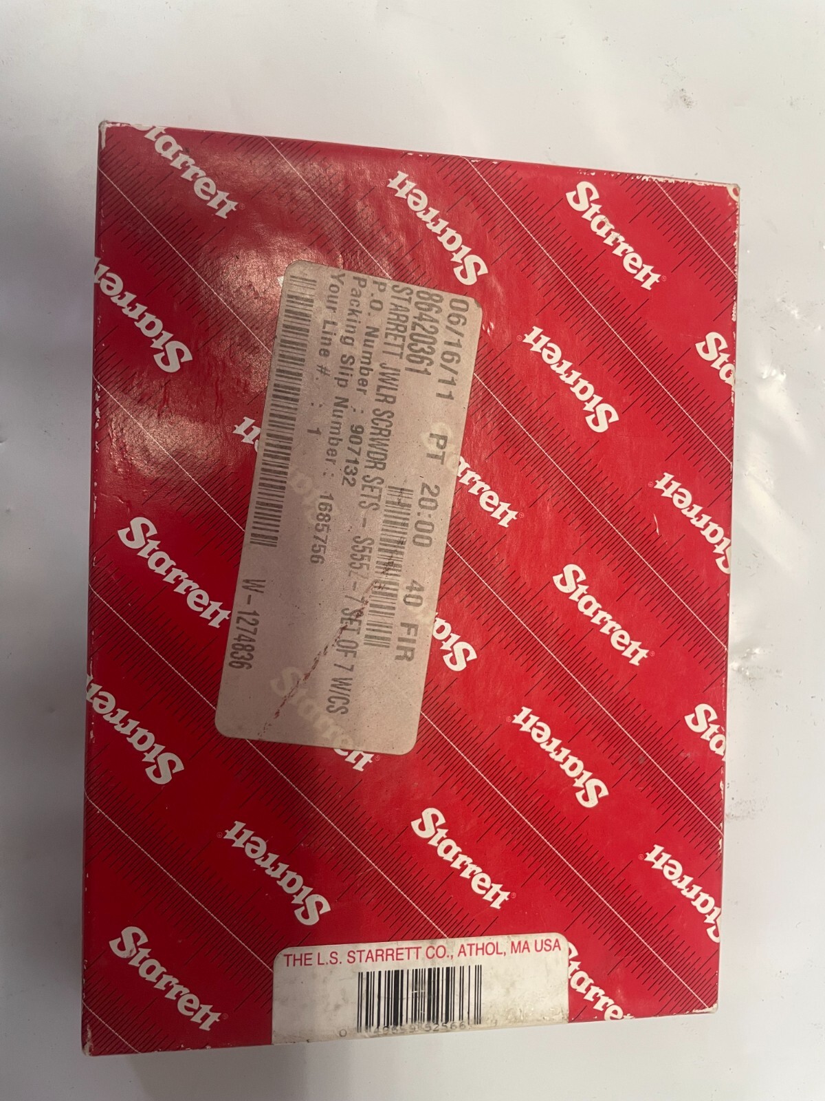 Starrett No. S555-7 Set of Seven Jeweler’s Screw Drivers AA-FF in Case W/ Box!