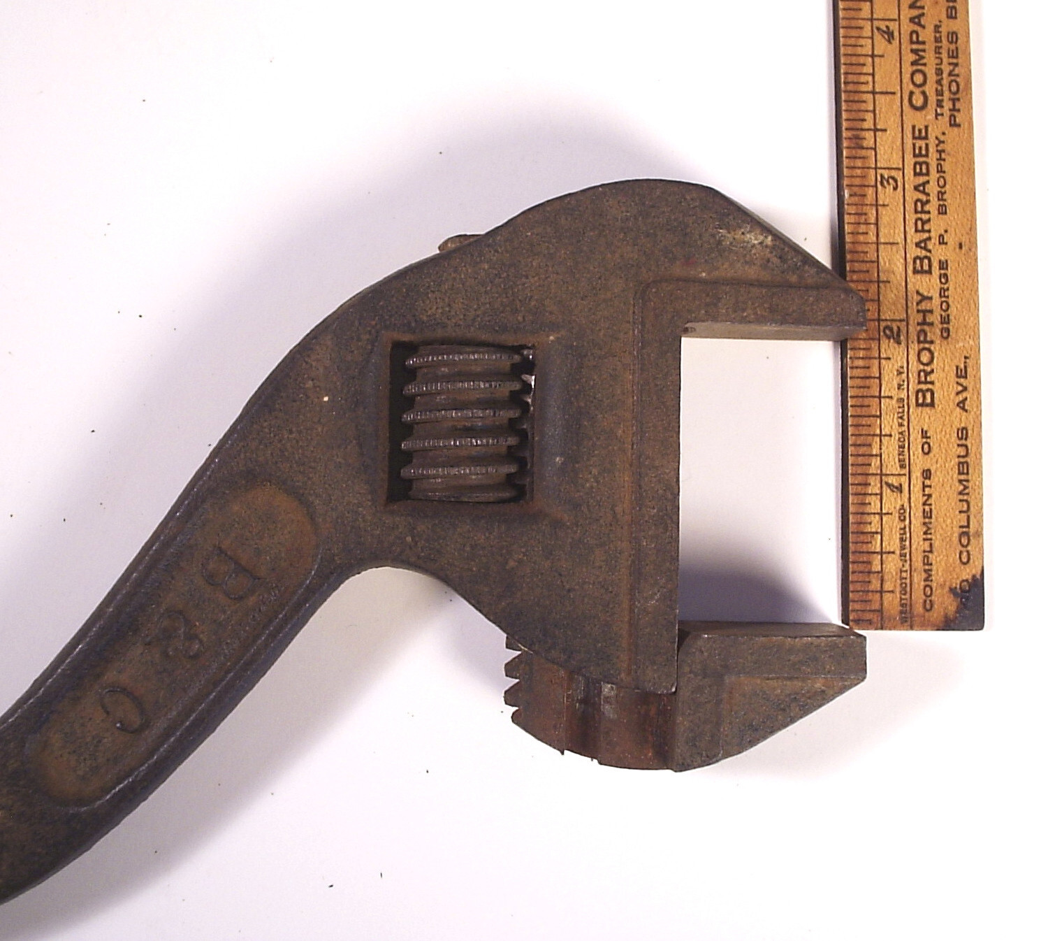 Vintage Bemis & Call 48A S Curved 10 Inch Adjustable Wrench Springfield MASS USA