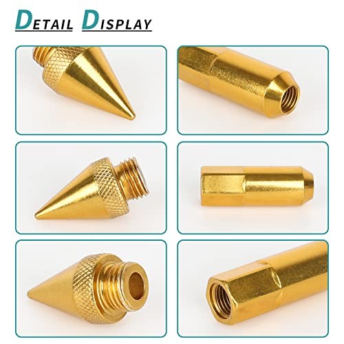 M12x1.5 Steel Spikes Lug Nut 20PCS Wheel Rims, Replacement for 1994-2013 Gold