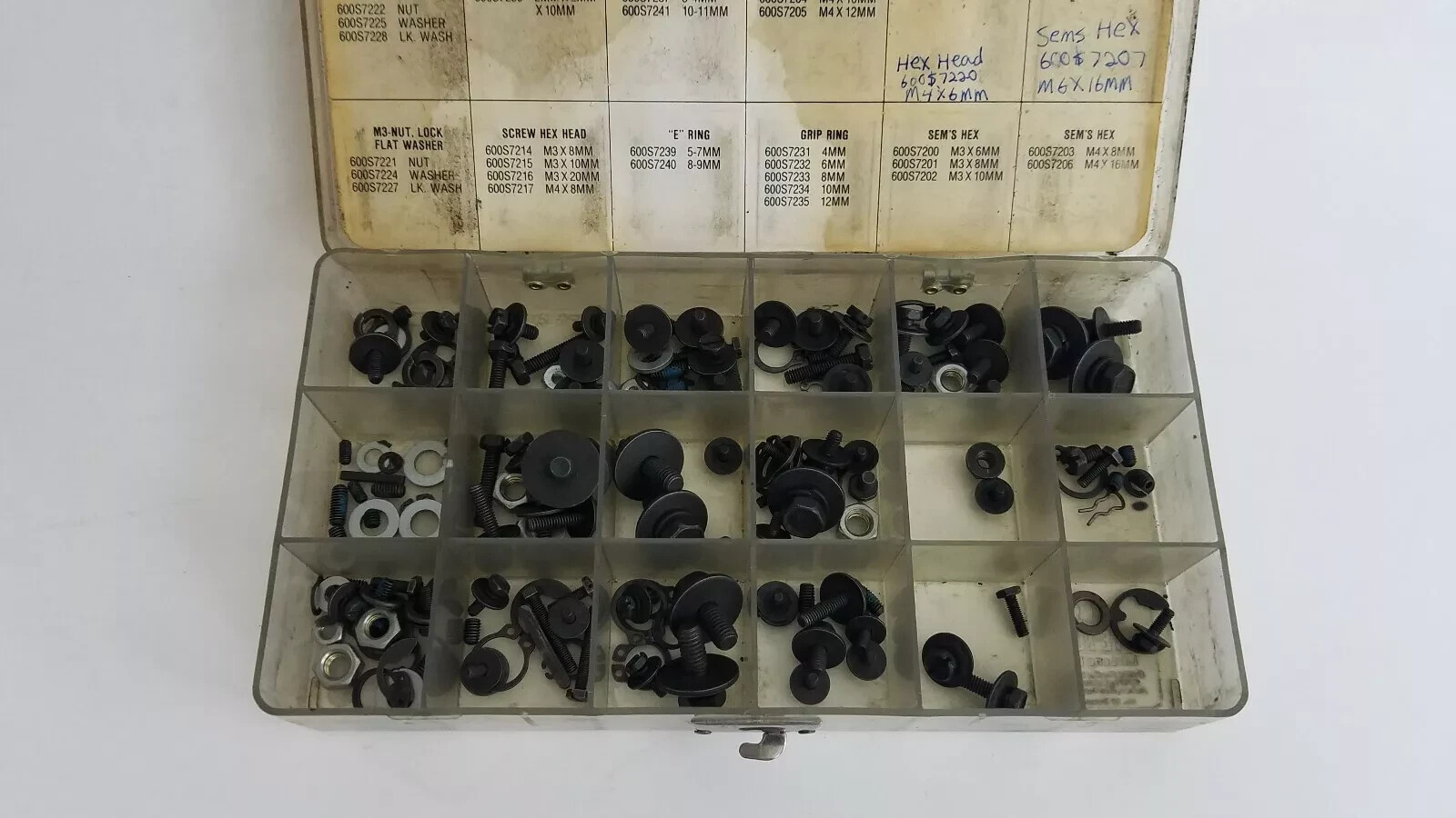 XEROX Metric Hardware Repair Parts Kit 18 Comp Plastic Box INCOMPLETE Vintage