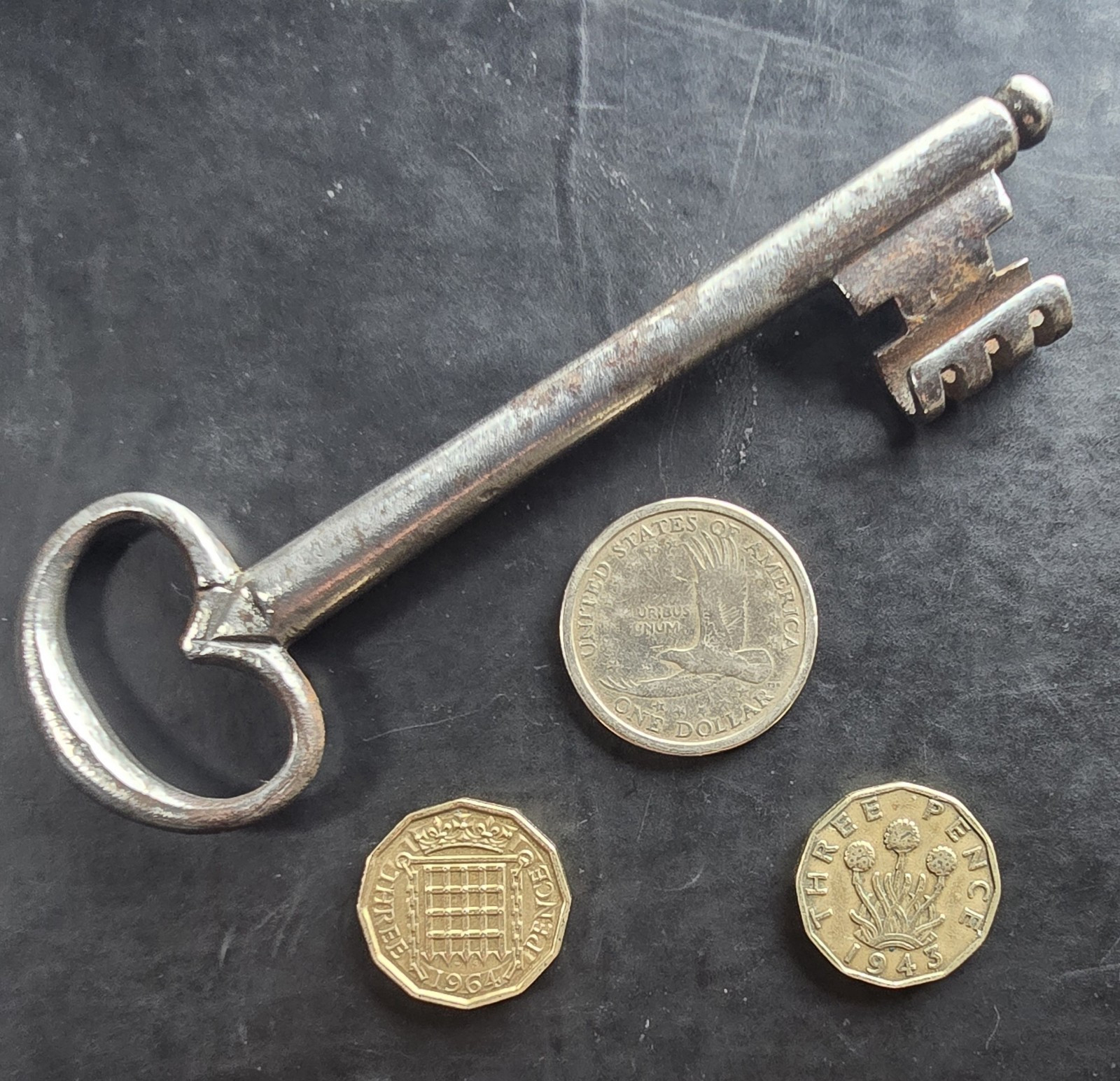 Beautiful Old French Key☆ Ancient Wrougt Iron Key from the 1700s ERA! Burgundy