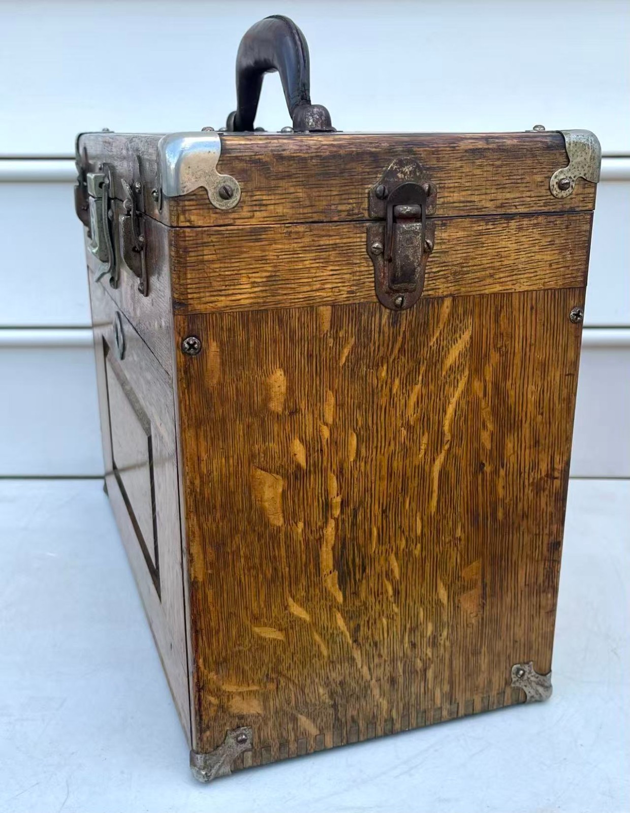 Vintage H. Gerstner & Son 7 Drawers Oak Wood Machinist Tool Chest Box Model 041