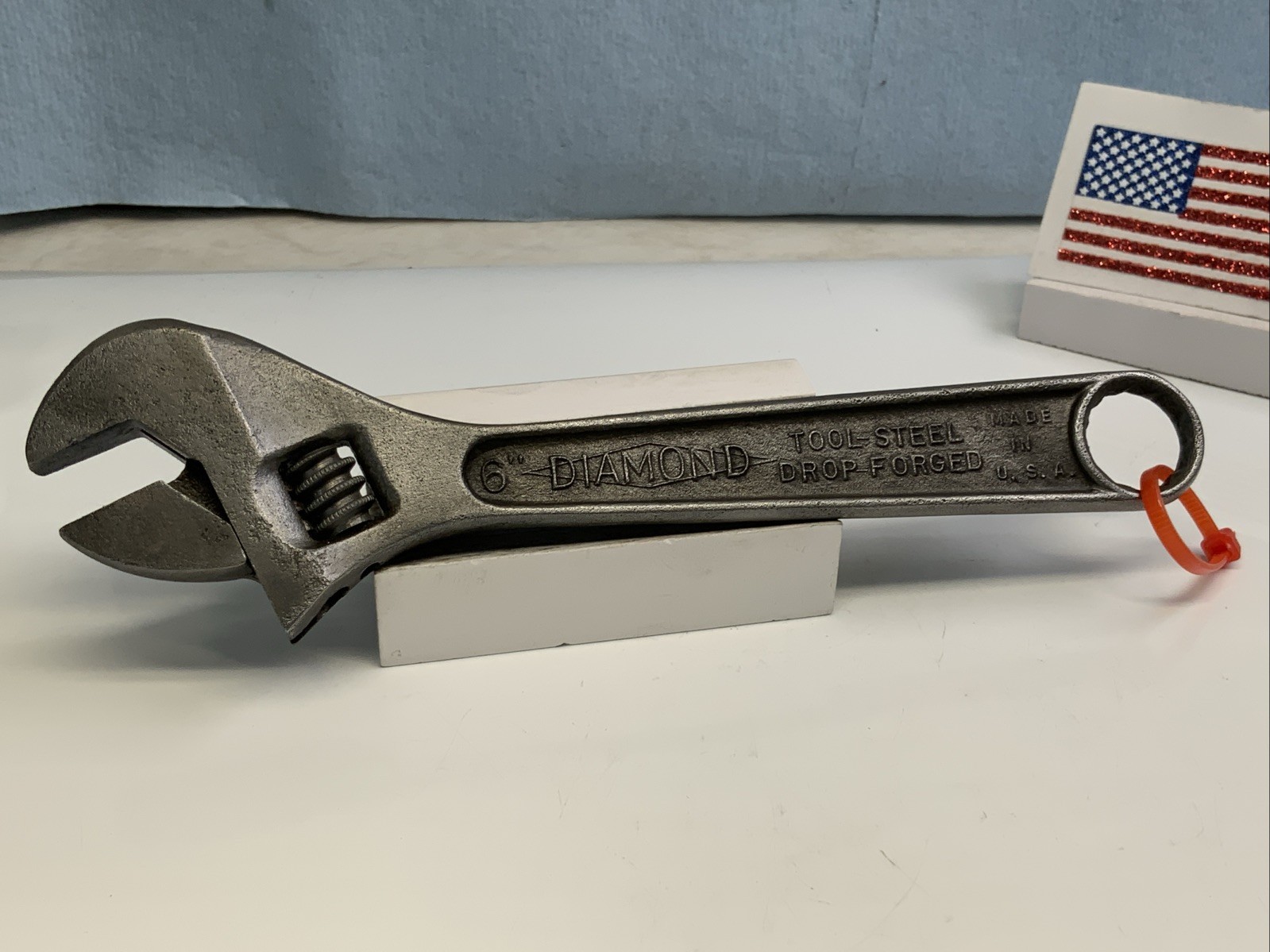 Diamond Calk Horseshoe Co. 6in. Adjustable Wrench, 1940’s, USA – RED