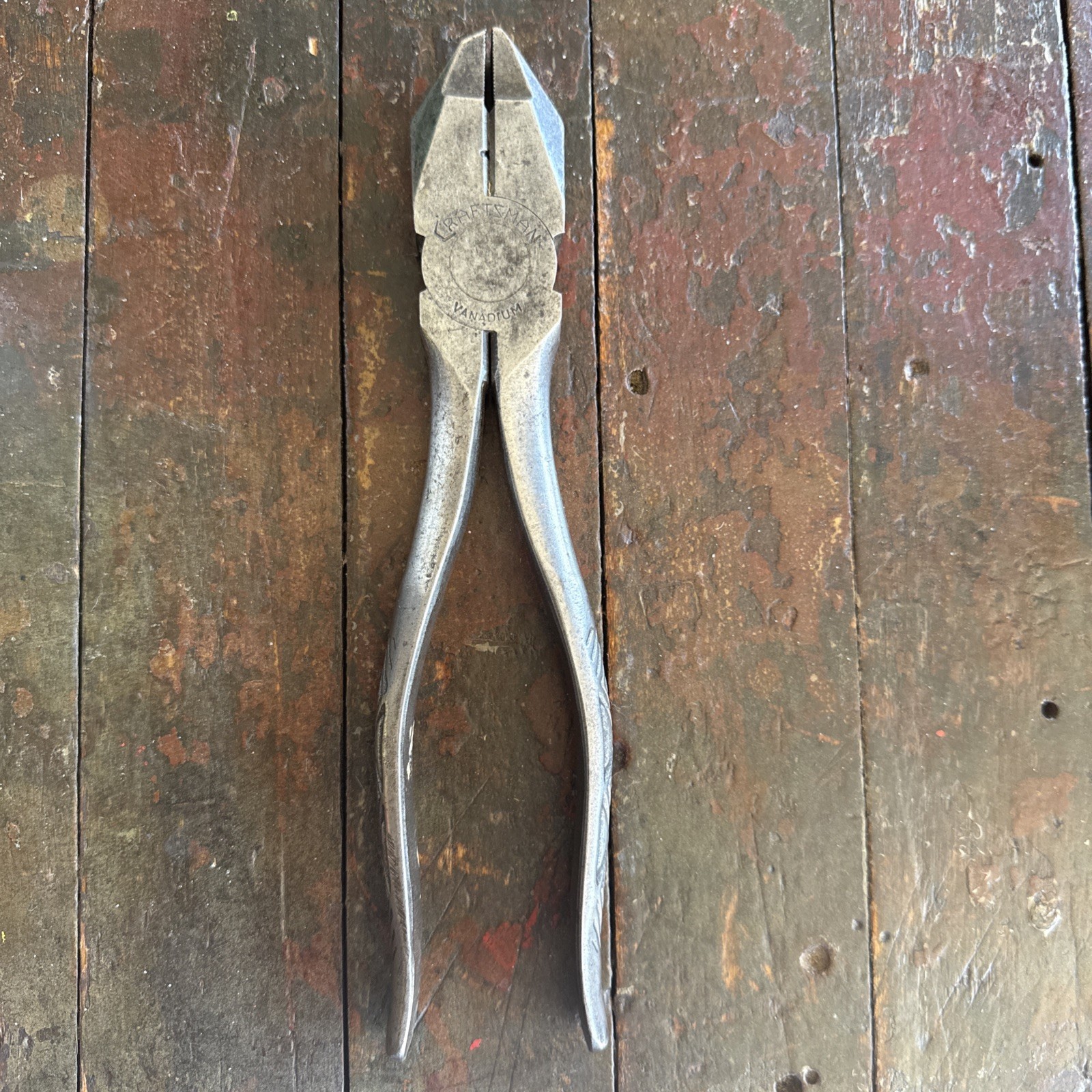 Craftsman Deco Handle 8.5 Lineman Wire Cutter Pliers Vintage Made In USA USA