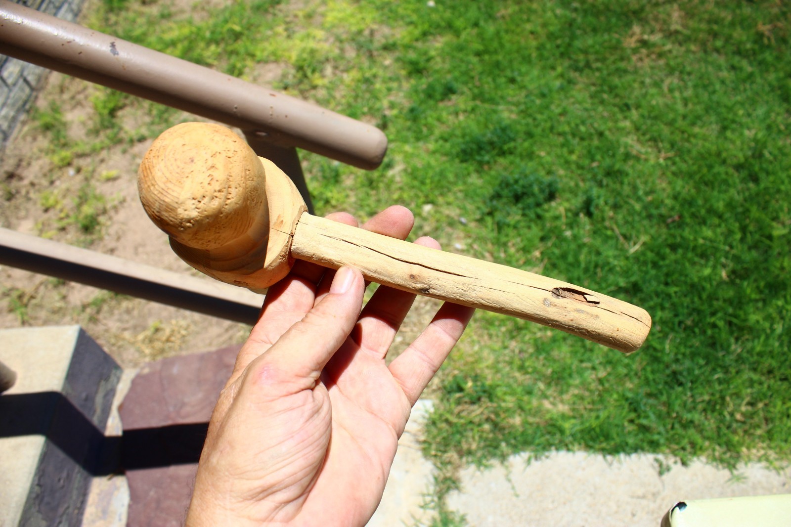 Hand made wood mallet