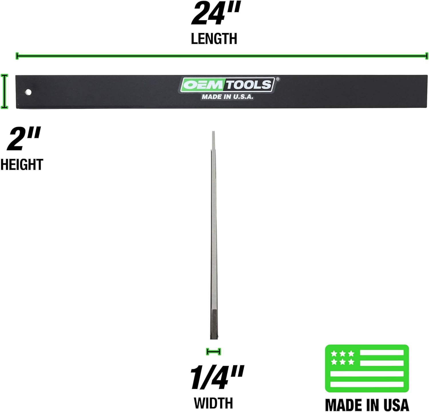 25357 Straight Edge 24″, Machinist Tool, Made in USA, Precision Ground ±0.001″ f