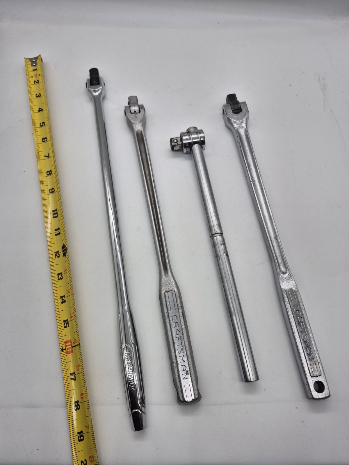 LOT OF 4 1/2 INCH BREAKER BARS KOBALT SNAP-ON CRAFTSMAN