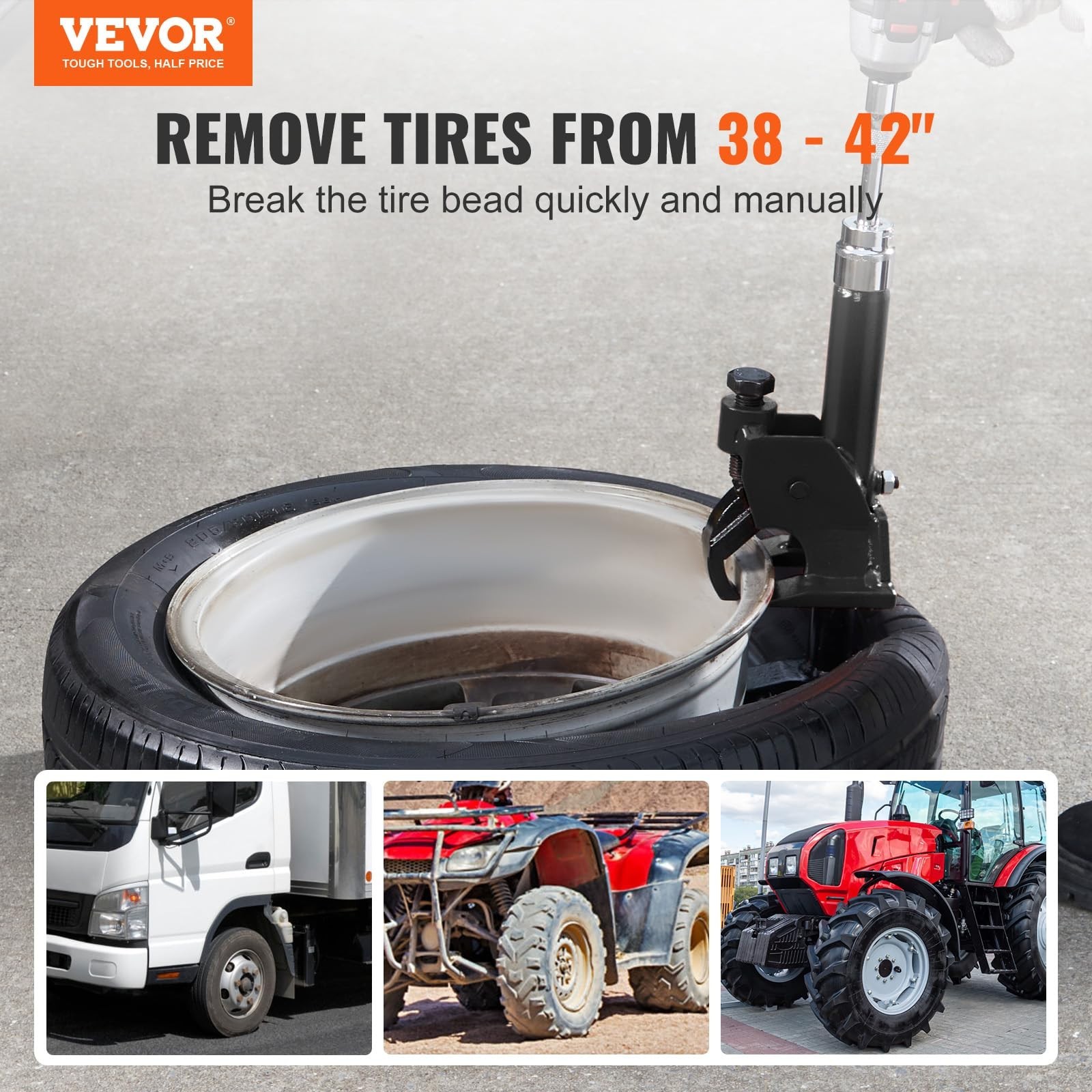 Manual Tire Bead Breaker Tool for 38″-42″ Tires – Heavy-Duty, Easy to Use for AT